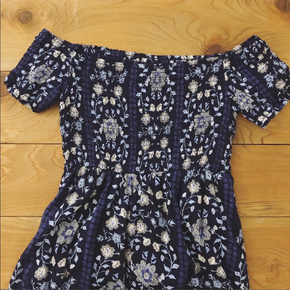 Off the shoulder floral midi dress